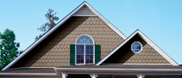 Gables with half-round (scalloped) siding