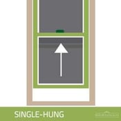 Single-hung window illustration from Brennan Enterprises
