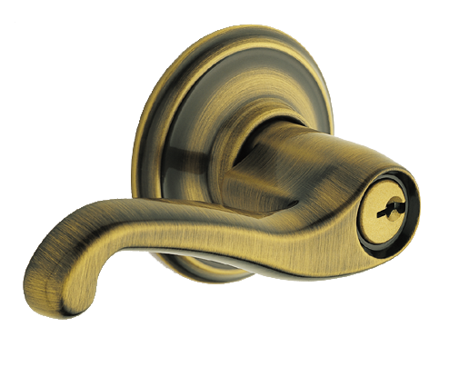 Schlage - Flair Keyed Lockset - Antique Brass