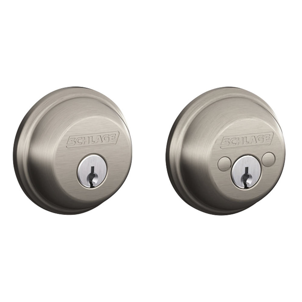 Schlage - Maximum Security Deadbolt - Satin Nickel