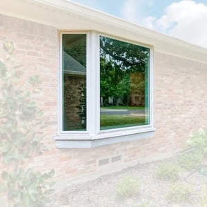 white vinyl bay window