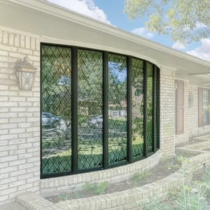 white vinyl bow window