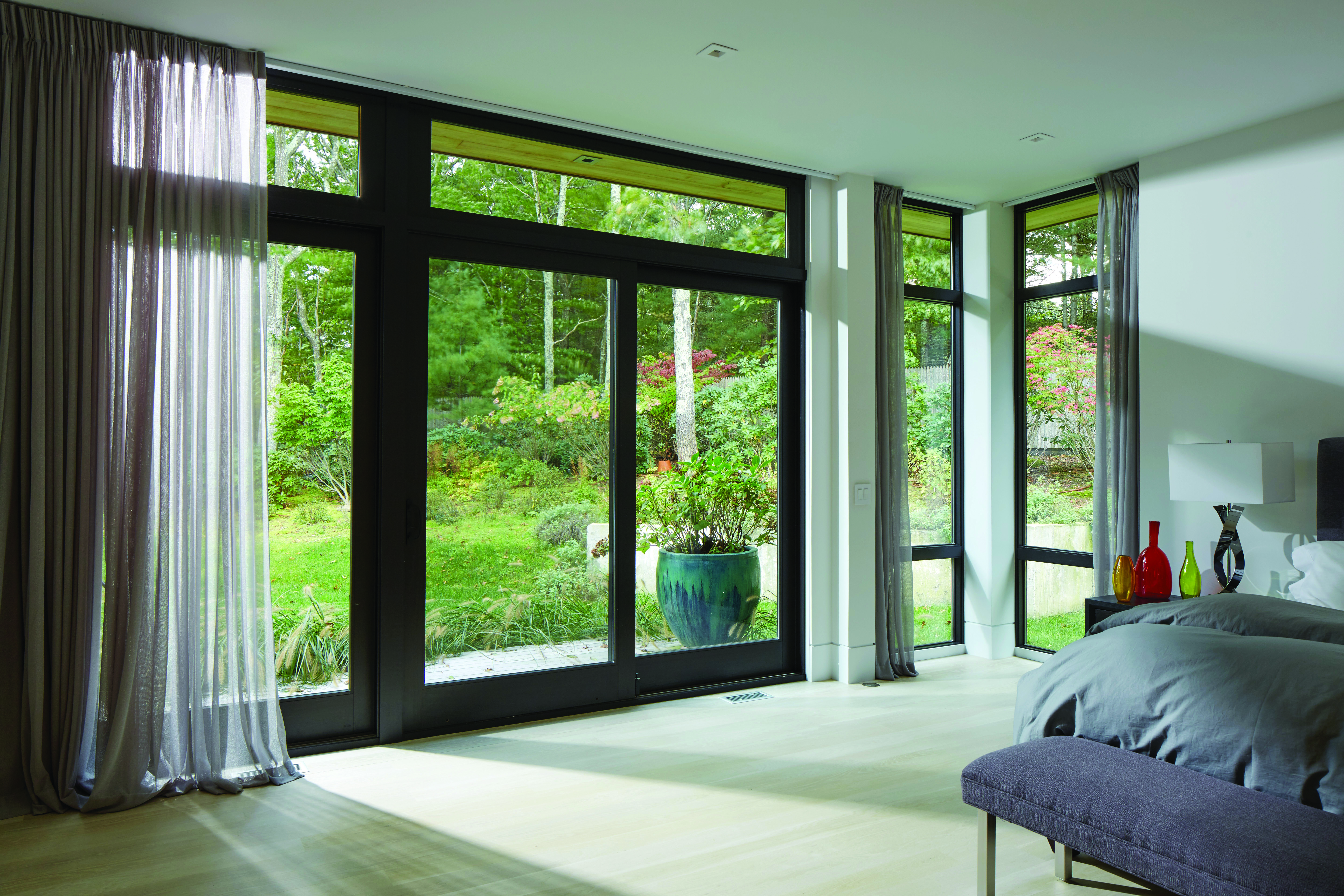 Andersen E Series Gliding Patio Door with Transoms