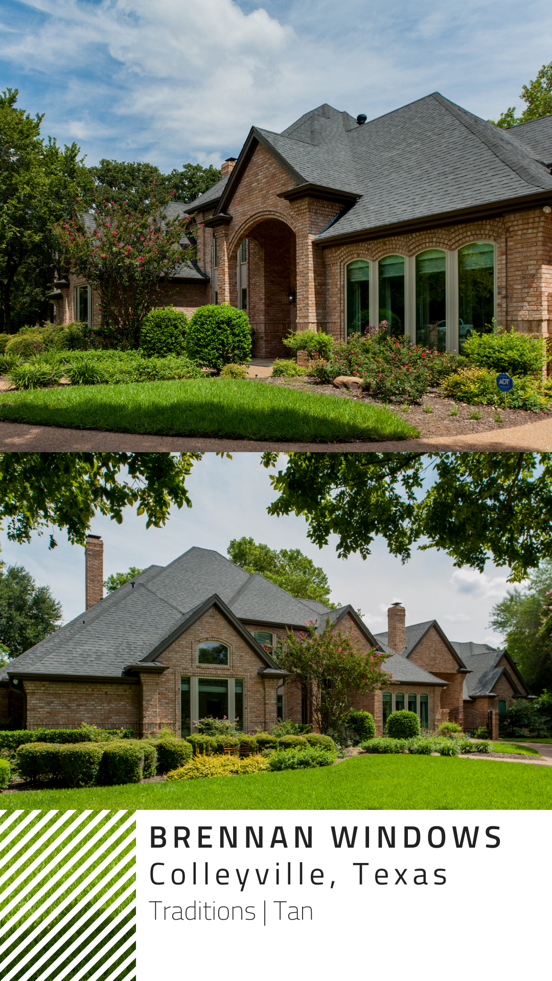Exterior view of home with Brennan Traditions Windows
