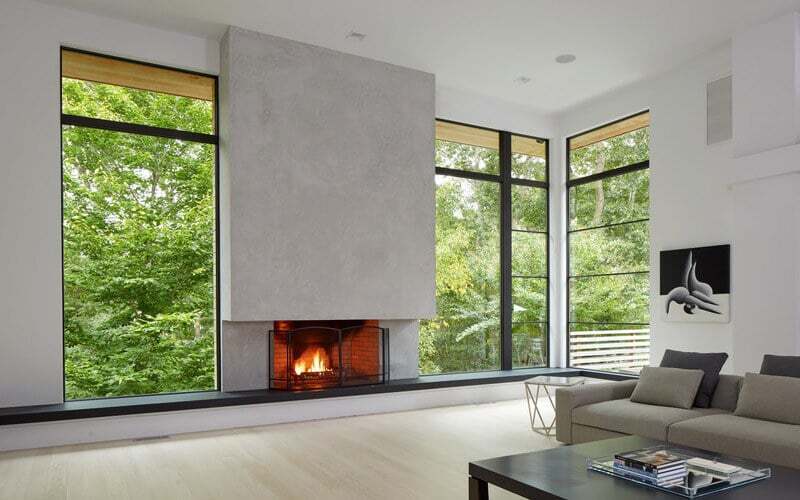 Interior view of black Andersen E-Series windows. To learn more about these windows for your Texas home, reach out to us at Brennan Enterprises.