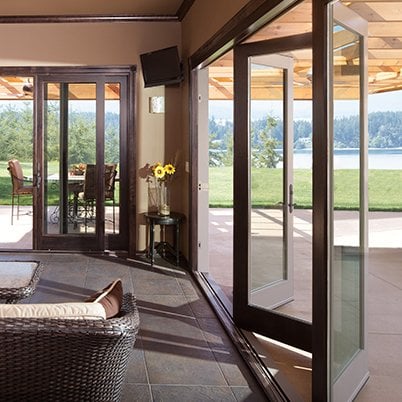 Windows pictured: Andersen Folding Outswing Doors