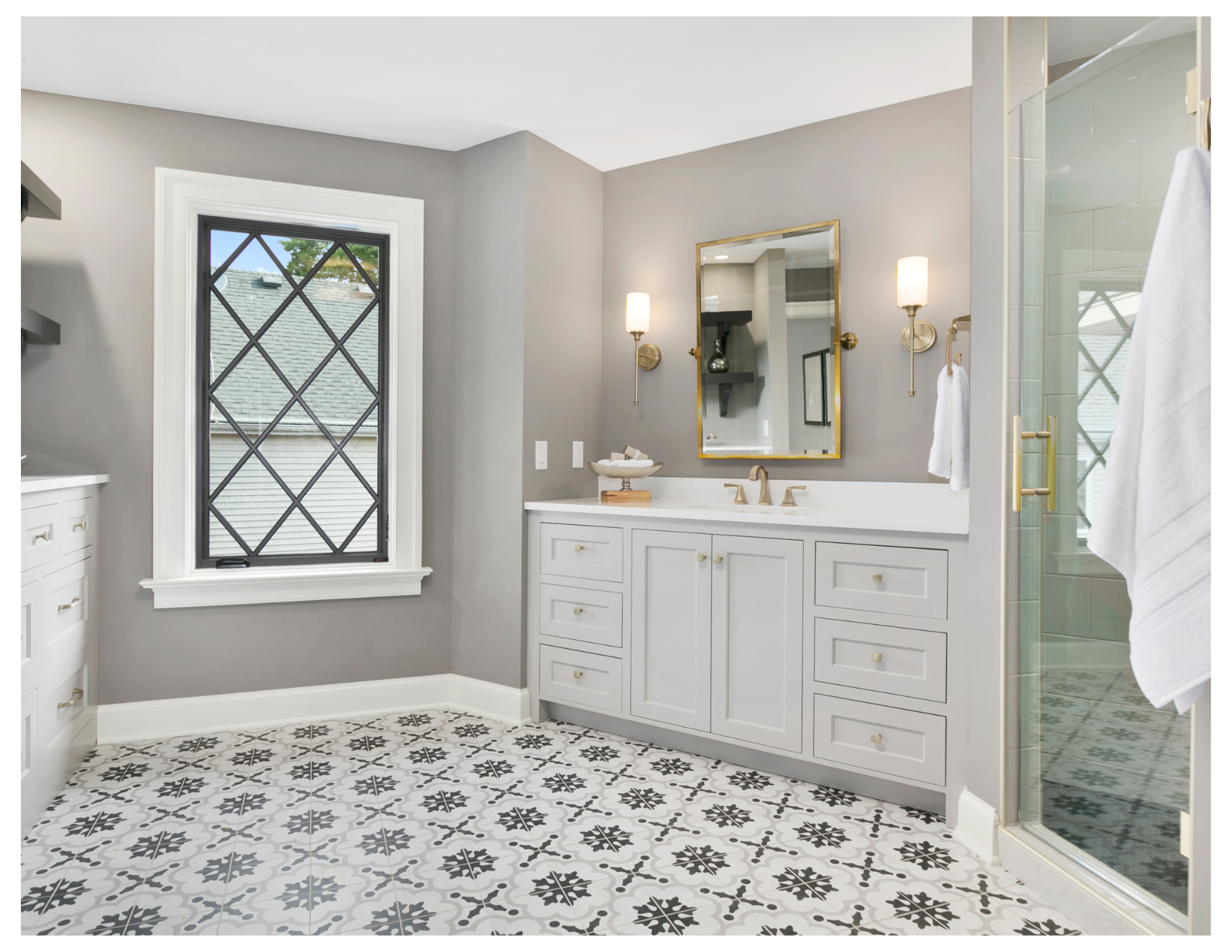 Casement Window With Diamond Grids