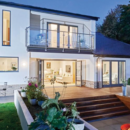 Black bifold door from Centor. Photo from Centor.