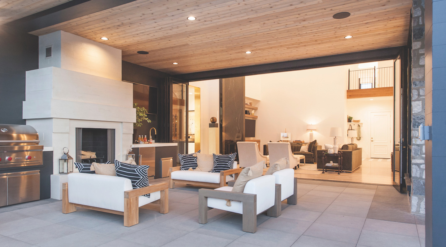 Andersen outswing folding doors open. Photo by Andersen.