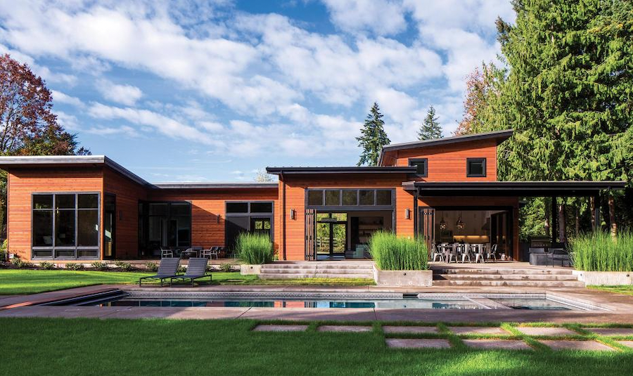 Home featuring Centor folding doors. Photo from Centor.com