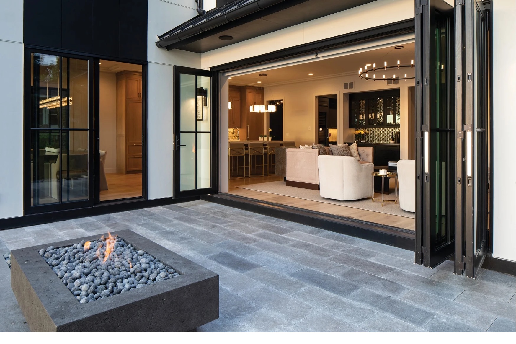Exterior view of Marvin Ultimate folding doors. Photo from Marvin.