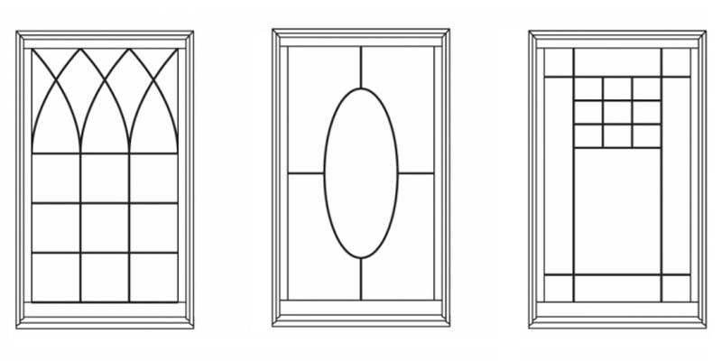 Illustration of creative window grid patterns. 