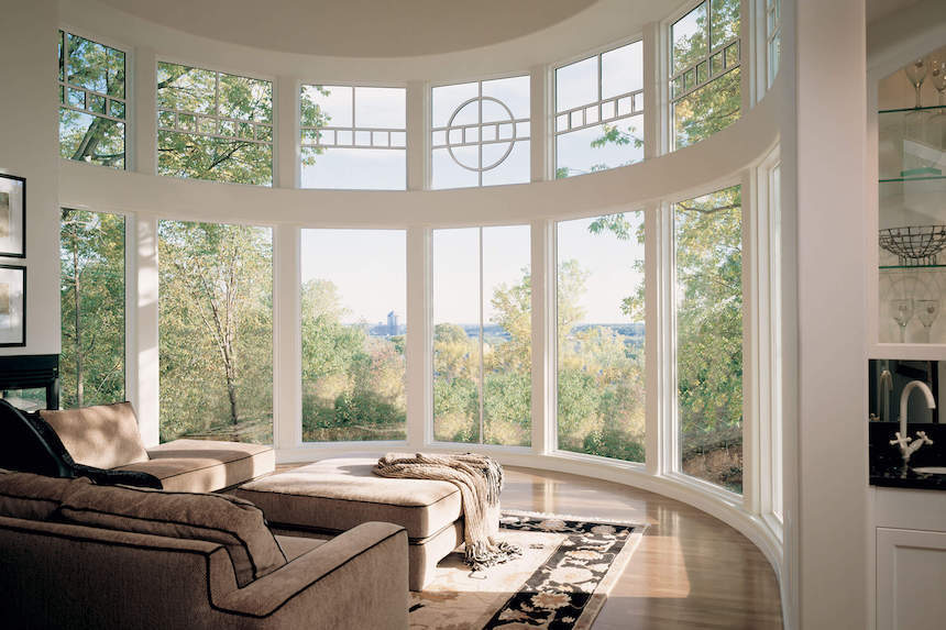 Bow window wall