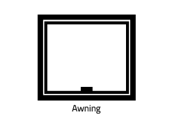 Illustration of awning window style.
