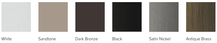 Andersen 100 Series Hardware Colors and Finishes