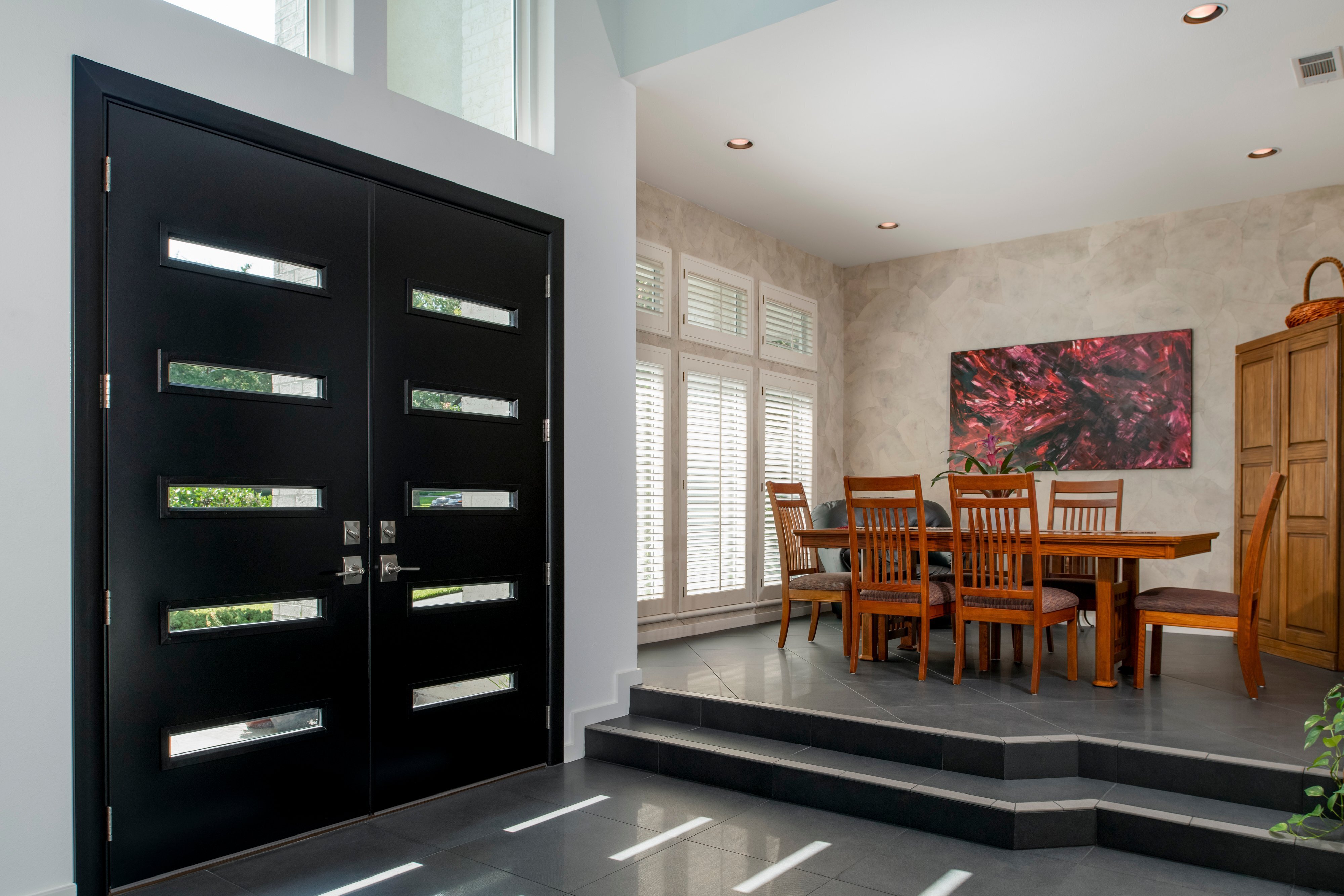 dining-room-view-of-black-french-provia-doors