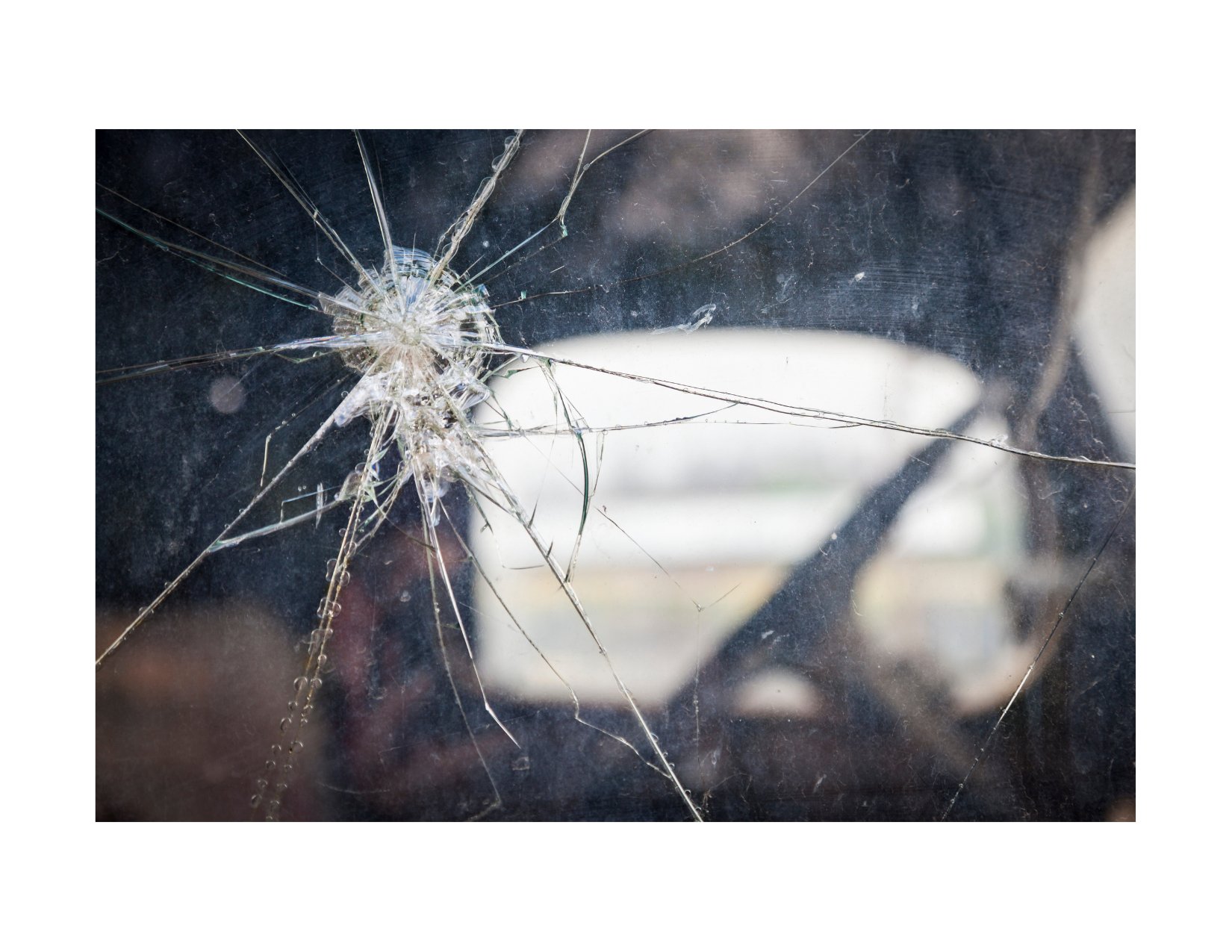 Broken or cracked glass