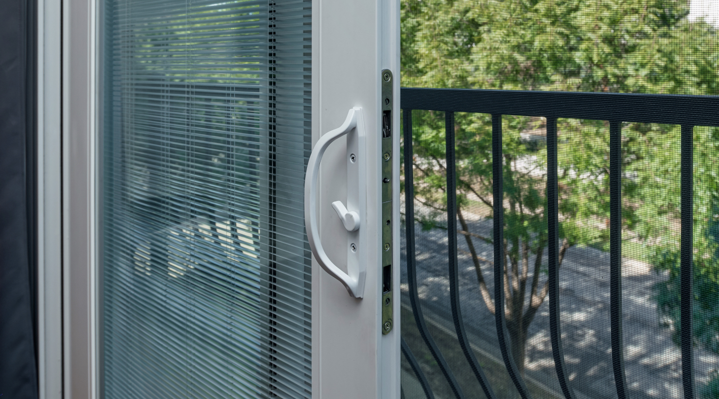 Sliding patio door latch system. Photo by Brennan.