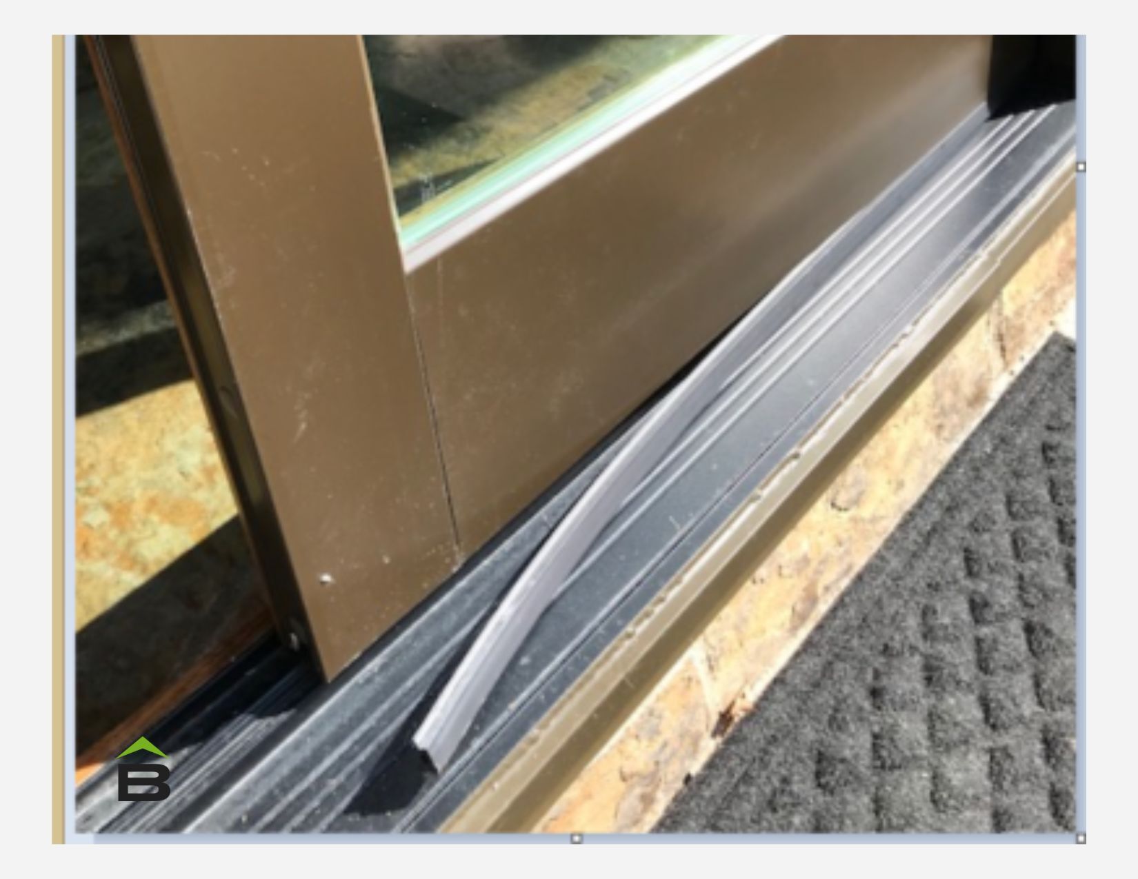 weatherstrip that is lifting due to wear