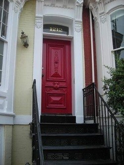 red front door