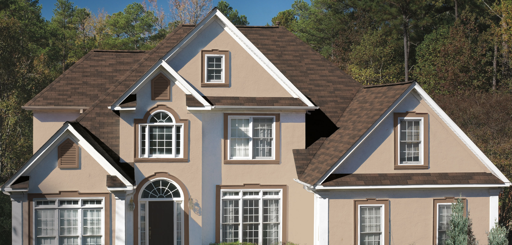 GAF asphalt shingles on a large single family home.