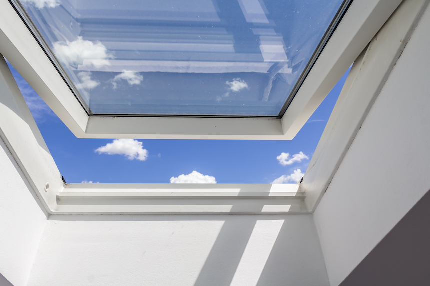 Interior skylight view