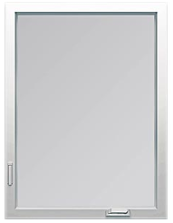 White Trinsic casement frame.