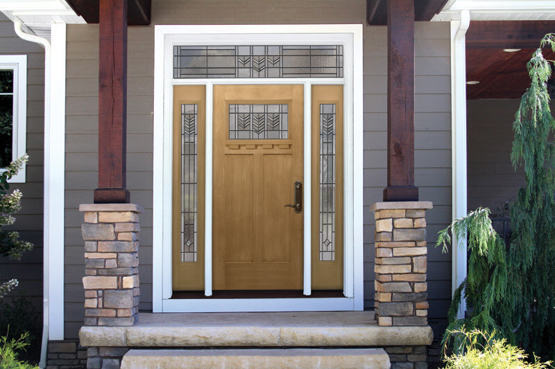 ProVia Signet Fiberglass Front Door in Oak