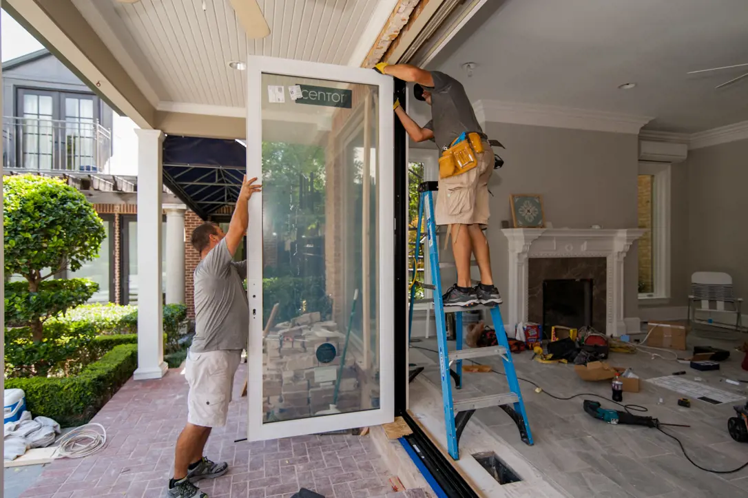 Installing the First Outswing Folding Door Panel