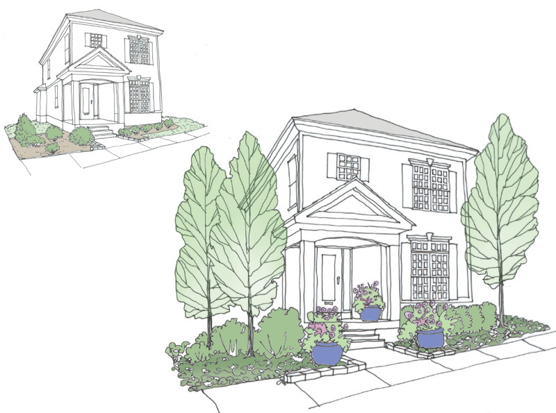 vertical design elements to improve curb appeal