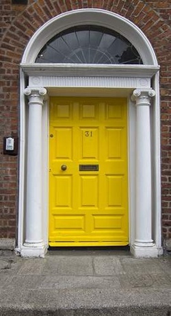 yellow front door