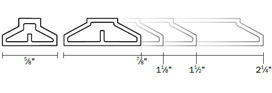 Andersen E-Series exterior aluminum chamfer grille profile