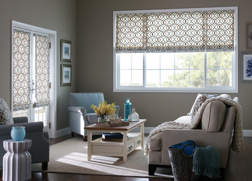 Roman shades from Budget Blinds