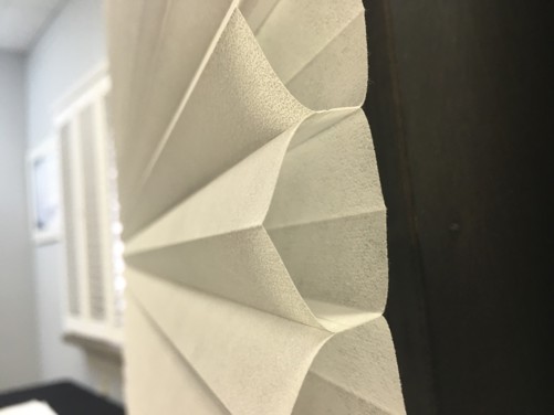 Example of honeycomb shape of cellular shades