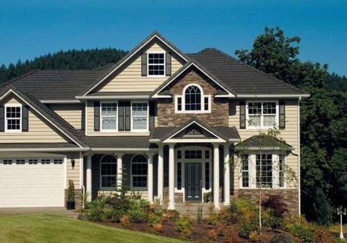 Combining stone and siding creates a fun and unique look for your home's exterior.