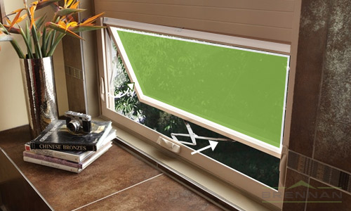 Awning windows are similar to Casement windows but they are hinged at the top and fit well in smaller spaces and in combination with other windows. | Brennan Enterprises, Dallas, Texas.