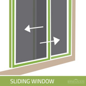 Sliding window illustration from Brennan Enterprises