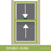 Double-hung window illustration from Brennan Enterprises