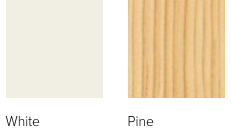 Interior finish options for Andersen 200 Series windows: White or Pine.