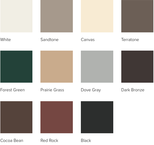 Andersen A-Series exterior paint options.