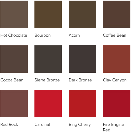 Andersen E-Series Exterior Colors - browns to reds