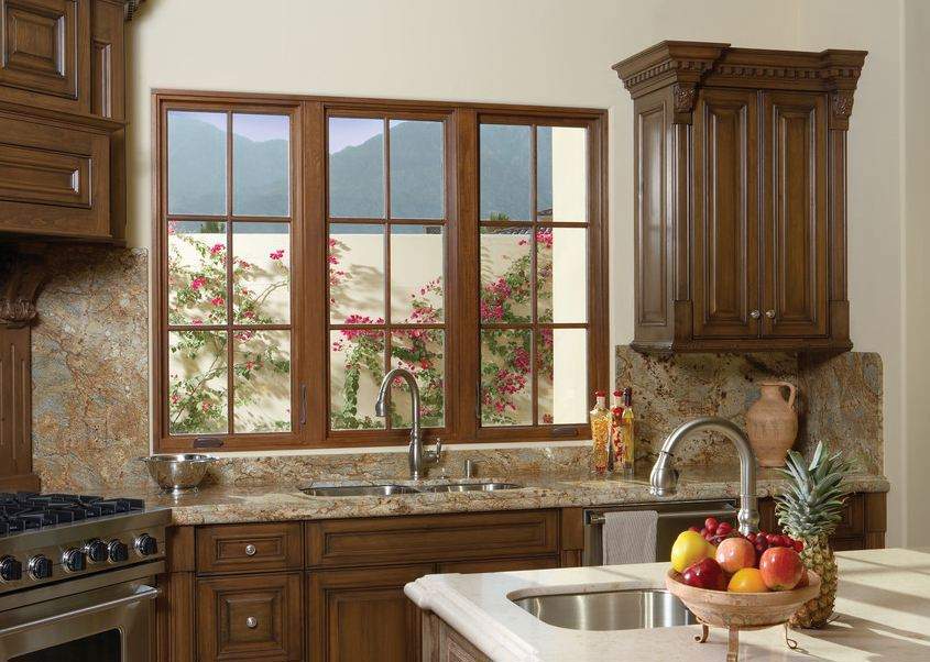 Casement windows are typically tall but they can fill a wide space with the right arrangement.