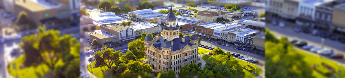 City of Denton, city center.