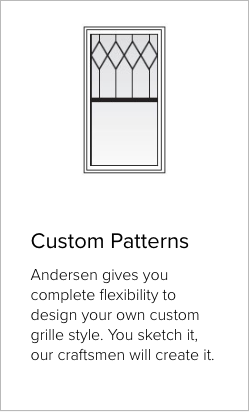 Example of Custom Patterns grilles from Brennan Enterprises's partner Andersen Windows and Doors.