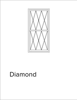 Example of Diamond grille pattern from Brennan Enterprises's partner Andersen Windows and Doors.