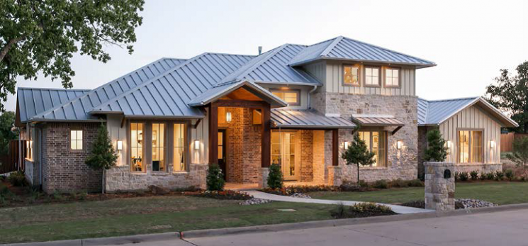 Sterling Brook designed home in Oak, Texas. This home was constructed with Energy Star certified products including Milgard windows.