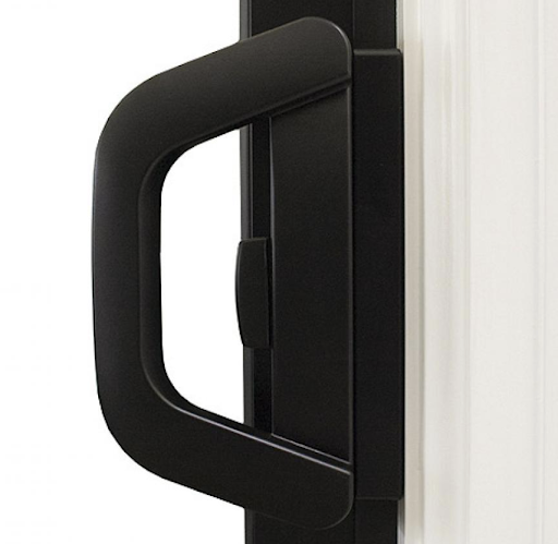 Brennan-installed Milgard aluminum patio door handle in black.