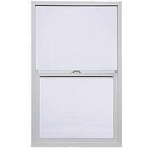 Image of Milgard Aluminum single hung window. The single hung window is made of vinyl and has a slim frame.