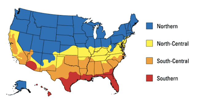 Highly insulated homes are positioned for maximum energy efficiency. North Texas is in Energy Star's South Central region for efficiency standards.