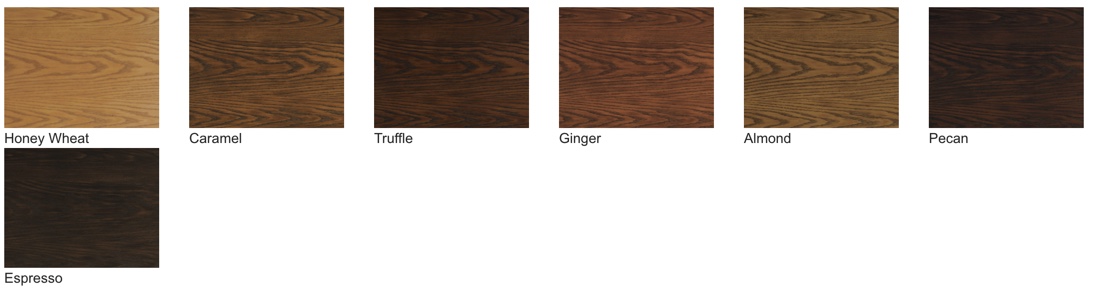 ProVia Signet fiberglass doors are available in 7 stains for the Oak, Knotty Alder, and Fir series.